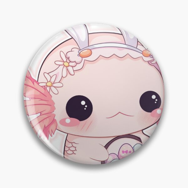 Artikelvorschau, Kawaii Axolotl Osterhasenohren-Korb-Aufkleber entworfen und verkauft von DumplingDestroy.