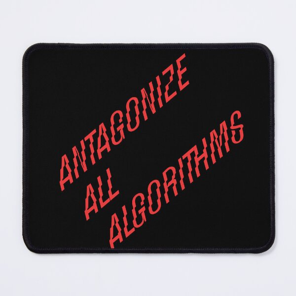 Item preview, Antagonize All Algorithms - Red on Black designed and sold by AndrewACaldwell.