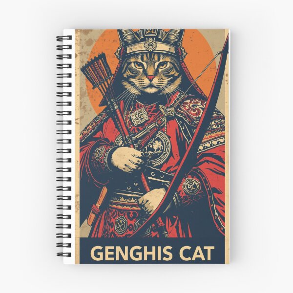 Item preview, Ghengis Cat, true conqueror designed and sold by HARDWORK_FUNNYSHOP.