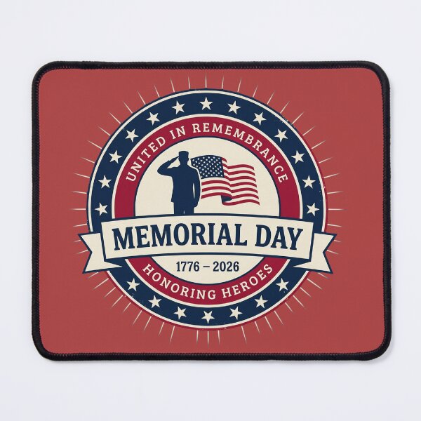 Item preview, Memorial Day 1776-2026 United in Remembrance Soldier Salute designed and sold by InkWeaveShop.