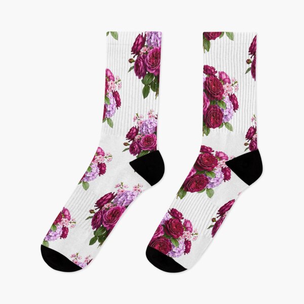 Item preview, green retro floral deep burgundy roses designed and sold by ArtivioShop.