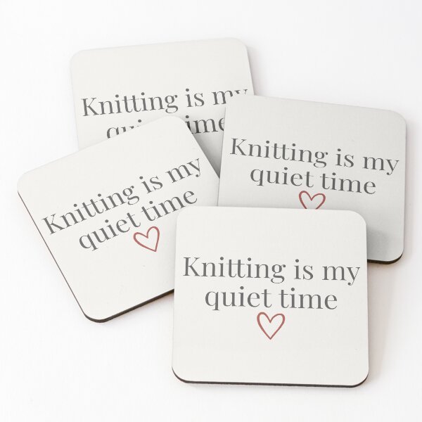 Item preview, Knitting is my quiet time - Cosy Knitting Quote Text Design designed and sold by SipAndStitchCo.
