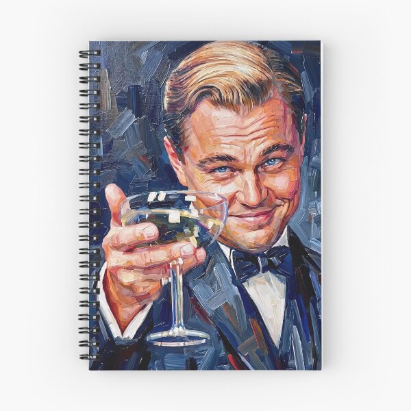 Artikelvorschau, Porträtgemälde von Leonardo DiCaprio in „The Wolf of Wall Street“ entworfen und verkauft von davidelder.