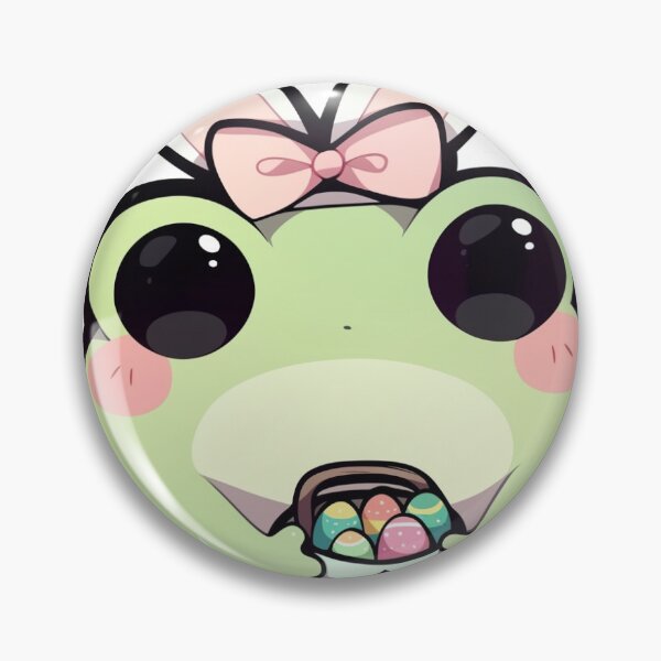 Artikelvorschau, Kawaii Frosch-Osterhasenohren, süßer Frühlingsaufkleber entworfen und verkauft von DumplingDestroy.