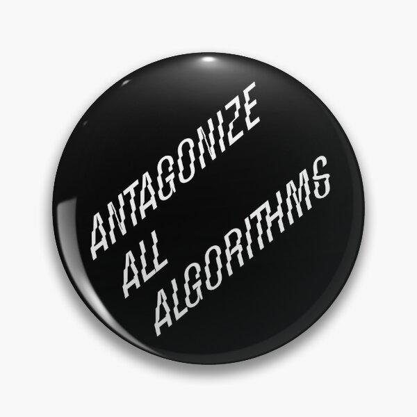 Item preview, Antagonize All Algorithms - White on Black designed and sold by AndrewACaldwell.
