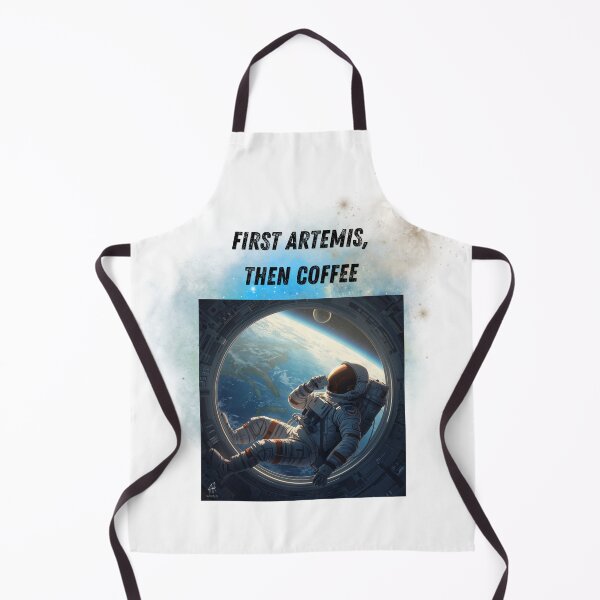 Item preview, Artemis II NASA Mission: First Artemis Then Coffee Astronaut - Earth View Space Station Aesthetic designed and sold by siempredesign.