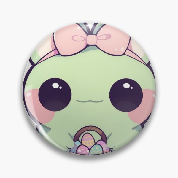 Artikelvorschau, Kawaii Frosch Osterhasenkorb Frühlingsaufkleber entworfen und verkauft von DumplingDestroy.