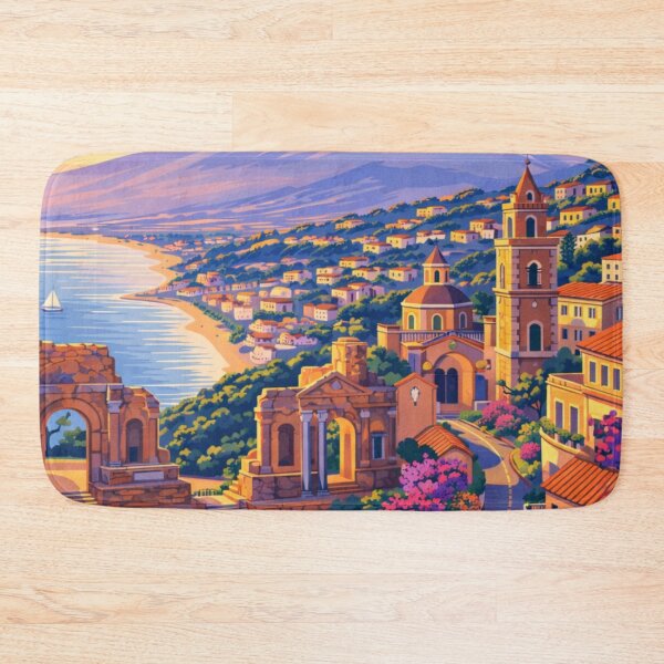 Item preview, Taormina Sicily Travel Poster designed and sold by MatthewHeights.