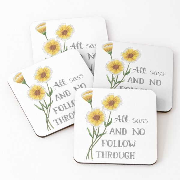 Item preview, All Sass And No Follow Through Yellow Flowers  designed and sold by NaughtyFlorals.