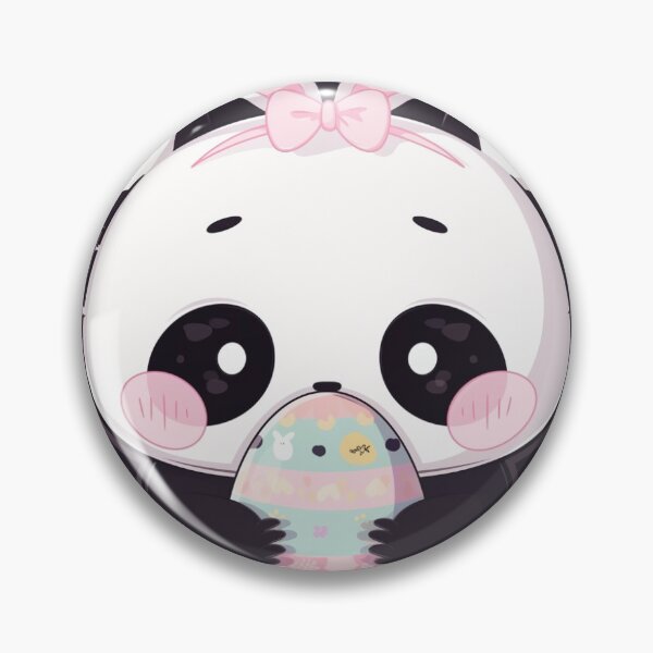 Artikelvorschau, Kawaii Panda Osterschleife Pastellfarbener Aufkleber entworfen und verkauft von DumplingDestroy.