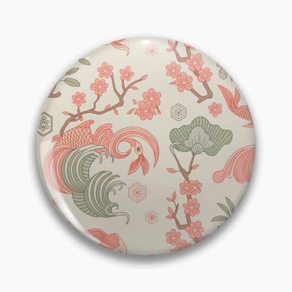 Item preview, Japanese Koi Fish Seamless Pattern – Cherry Blossoms & Sakura designed and sold by Midnight Veil Designs.