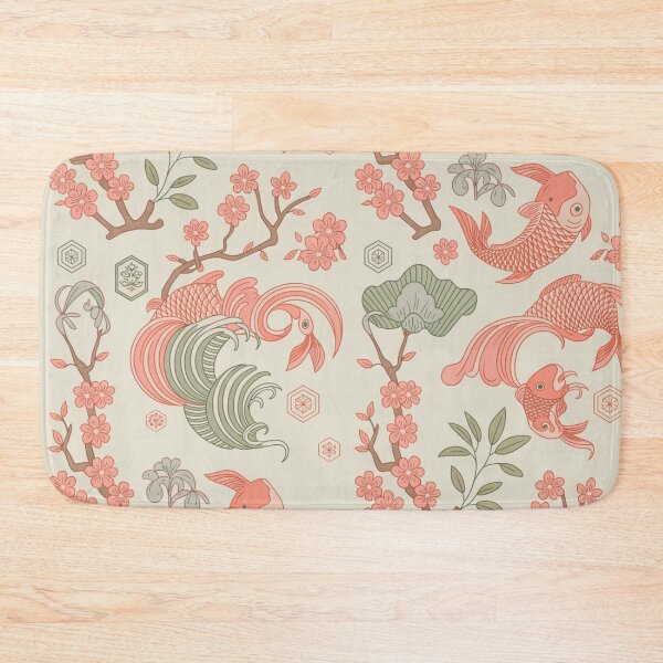 Item preview, Japanese Koi Fish Seamless Pattern – Cherry Blossoms & Sakura designed and sold by Midnight Veil Designs.