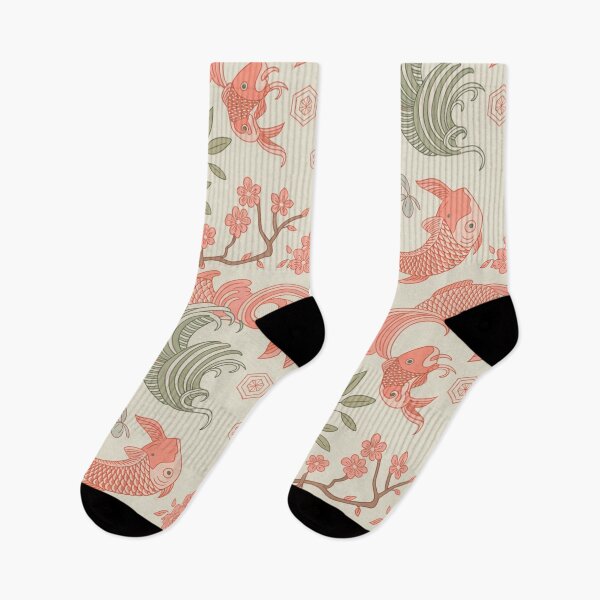 Item preview, Japanese Koi Fish Seamless Pattern – Cherry Blossoms & Sakura designed and sold by Midnight Veil Designs.