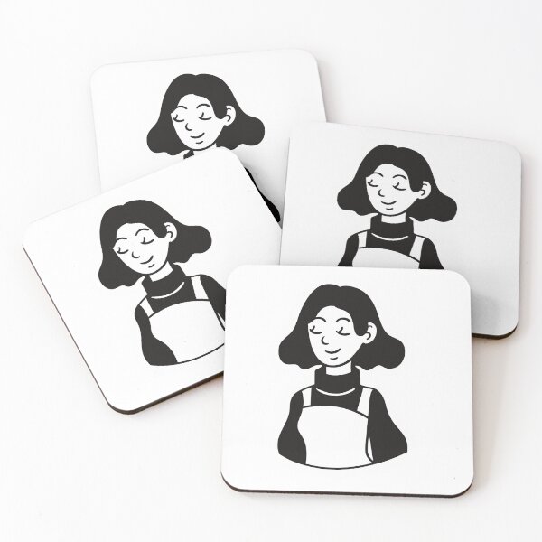 Item preview, Minimal Girl Sticker – Cute Aesthetic Simple Line Art Design designed and sold by InkPatchify.