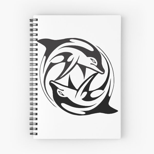 Item preview, black and white dolphin design. designed and sold by geekmania48.