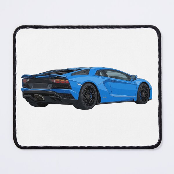 Item preview, Blue Supercar Rear View Vector Art designed and sold by NikksGarage.
