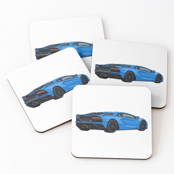 Item preview, Blue Supercar Rear View Vector Art designed and sold by NikksGarage.
