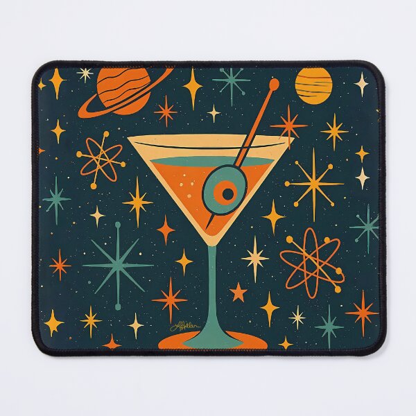 Item preview, Retro Futuristic Its Atomic Martini Time designed and sold by Lee Hiller Designs.