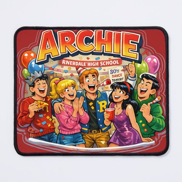 Item preview, Archie Riverdale High School Party – Retro Comic Friends Celebration 3D Sticker Design designed and sold by Imagetore.