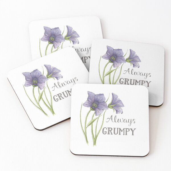 Item preview, Always Grumpy Blue Flowers designed and sold by NaughtyFlorals.