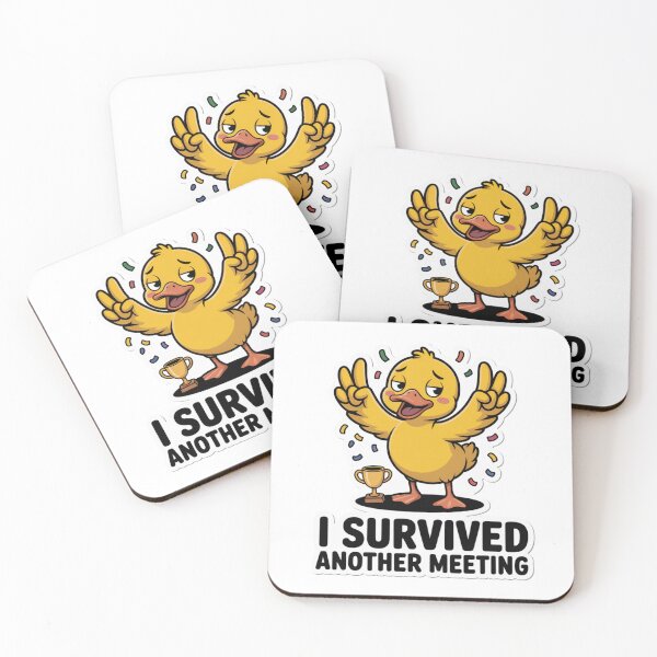 Item preview, I Survived Another Meeting Funny Duck - Office Humor Gift designed and sold by Monday Duck.