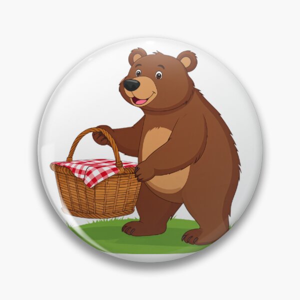 Artikelvorschau, Bär mit Picknickkorb entworfen und verkauft von BeachBreezyVA.