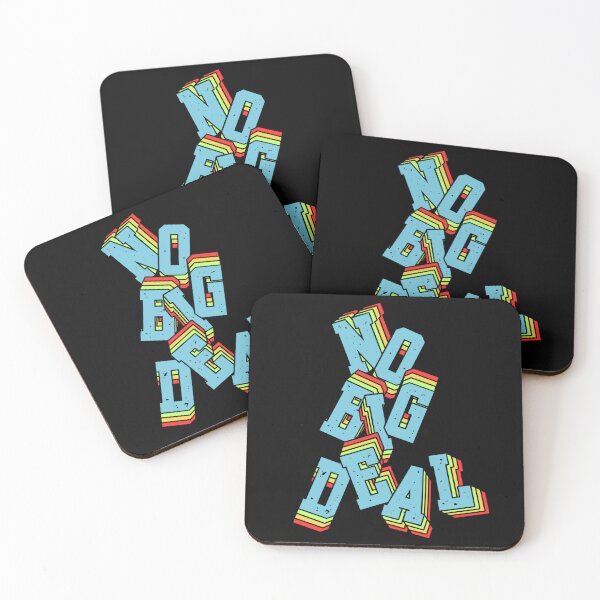 Item preview, No Big Deal – Chaotic Blue Vintage Typography designed and sold by UUniqueIImprint.