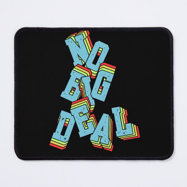 Item preview, No Big Deal – Chaotic Blue Vintage Typography designed and sold by UUniqueIImprint.