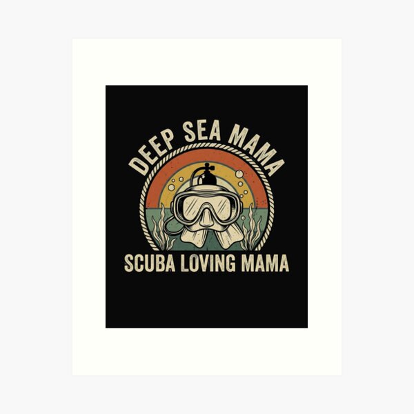 Item preview, Retro Scuba Loving Mama Vintage Sunset Diver designed and sold by Jaroslaw-S.