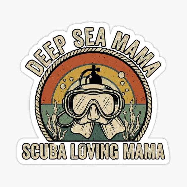 Item preview, Retro Scuba Loving Mama Vintage Sunset Diver designed and sold by Jaroslaw-S.