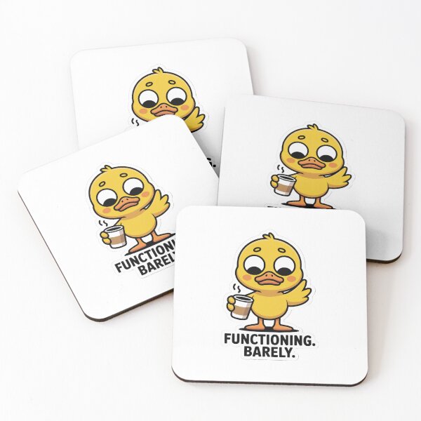 Item preview, Functioning Barely Funny Duck - Tired Coffee Lover Gift designed and sold by Monday Duck.