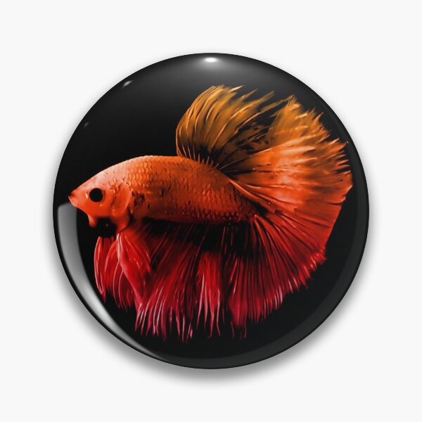 Item preview, Fiery Orange Red Betta Splendens - The Old Warrior Fish Heritage designed and sold by oregharcoshal.
