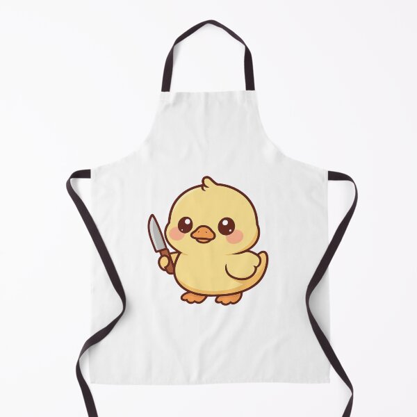 Item preview, Cute Kawaii Duck Holding Knife designed and sold by Snacky Paws.