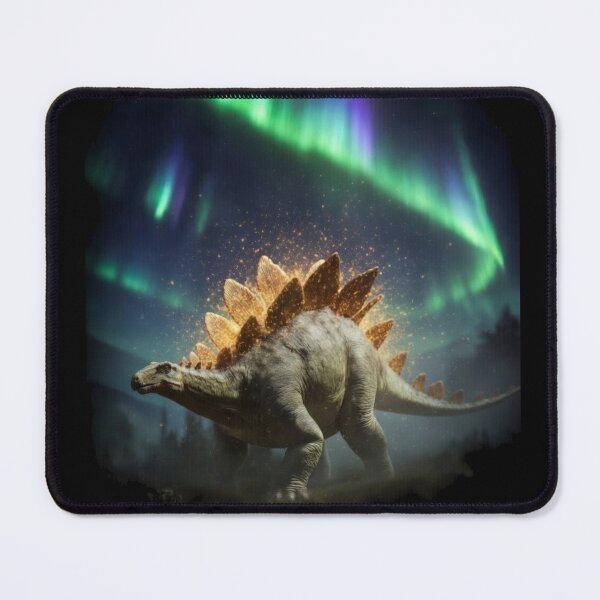 Item preview, Stegosaurus Glowing Fiery Aurora Dinosaur Fantasy Art designed and sold by Syrupulse.