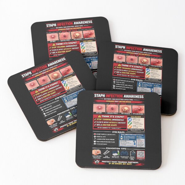 Item preview, Jiu Jitsu Gym BJJ Staph Infection Infographic  designed and sold by MojaveTradePost.
