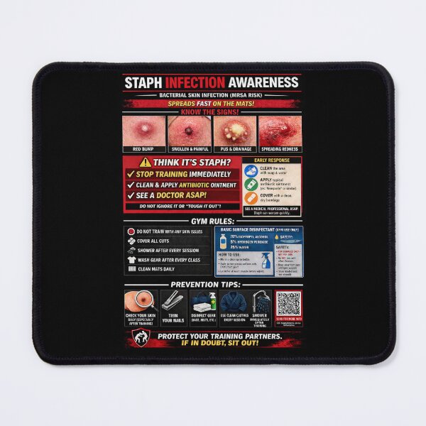 Item preview, Jiu Jitsu Gym BJJ Staph Infection Infographic  designed and sold by MojaveTradePost.