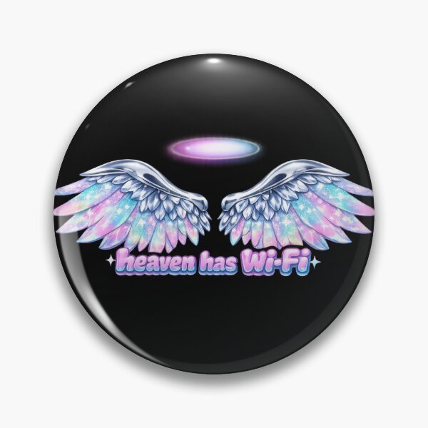Item preview, Heaven Has Wi-Fi Cyber Angel Wings Y2K  designed and sold by jgvisualarts.