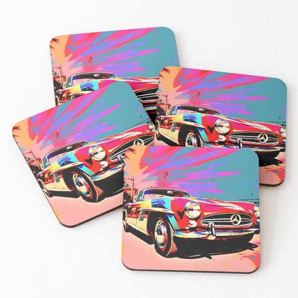 Item preview, Red Vintage Car Pop Art – Classic Automotive Design designed and sold by ArtFireGallery.