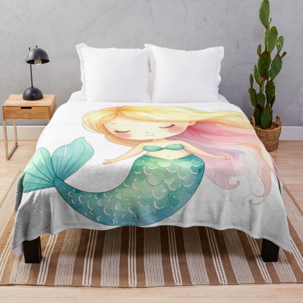 Item preview, Cute Sleeping Mermaid Pastel Illustration designed and sold by Rutvain.