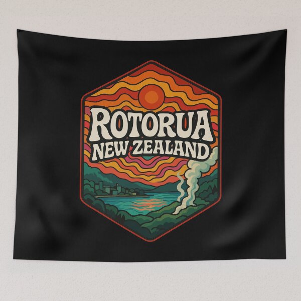 Item preview, Rotorua New Zealand Trippy Art Travel designed and sold by TomFrontierArt.