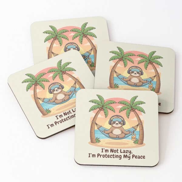 Item preview, Funny Sloth Meditation Protecting My Peace designed and sold by GrafTeesLab.