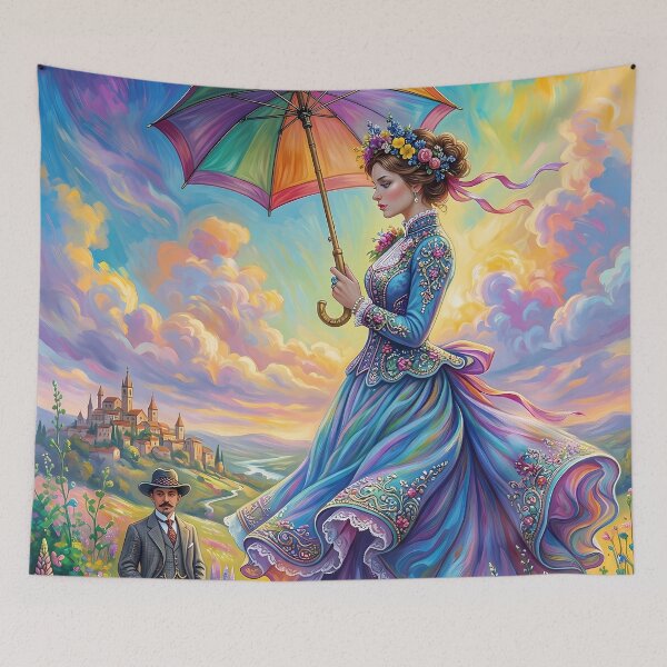 Item preview, Woman with a Parasol - Claude Monet Remix Art designed and sold by Lucid Dream Pixel.