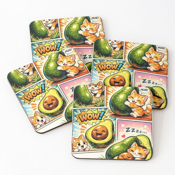 Item preview, Comic Adventure: Kitten & Avocado Story designed and sold by aminz4.