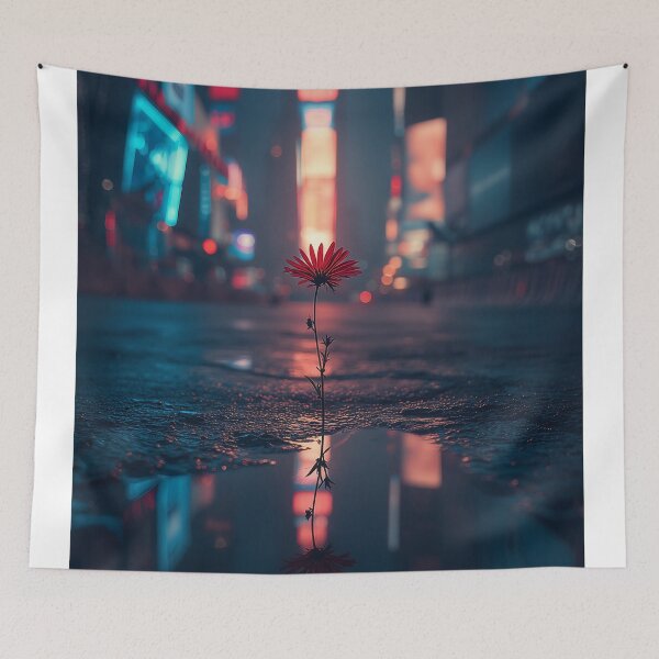 Item preview, Bloom Against the Neon Silence designed and sold by oanaunciuleanu.
