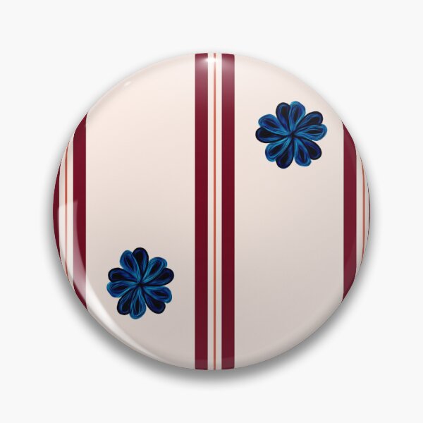 Item preview, Moderno estampado floral a rayas en crema, azul marino y burdeos. designed and sold by Finfell.