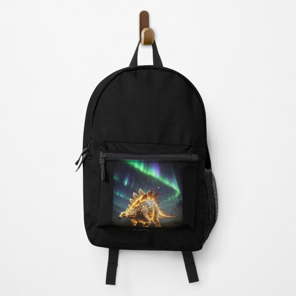 Item preview, Glowing Stegosaurus Under Aurora Borealis Northern Lights Dinosaur designed and sold by Syrupulse.