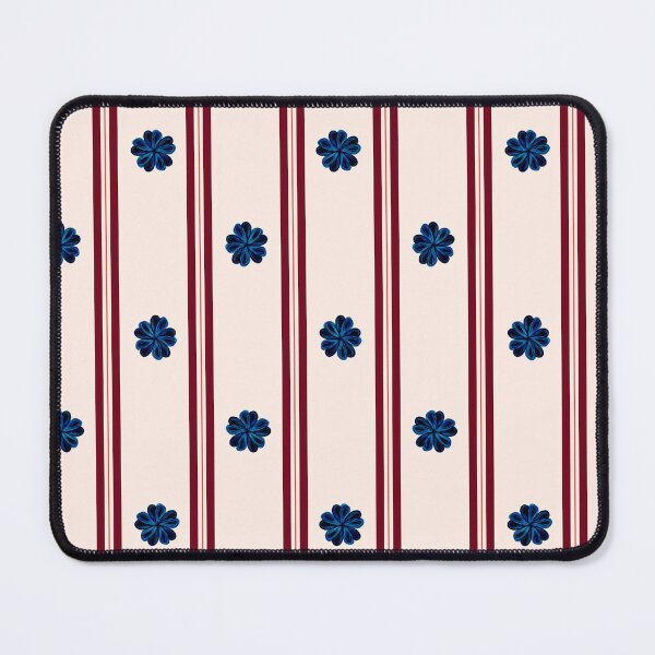 Item preview, Modern Floral Stripe Pattern in Cream, Navy and Burgundy designed and sold by Finfell.