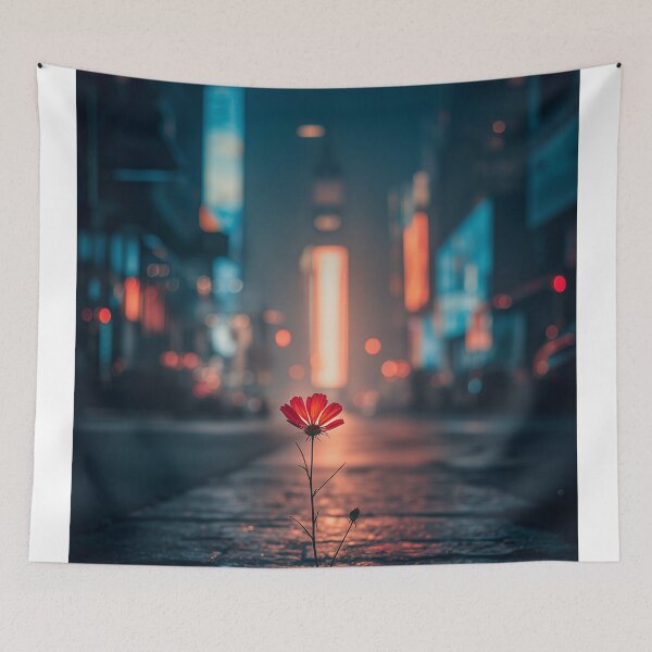 Item preview, Bloom Against the Neon Silence designed and sold by oanaunciuleanu.