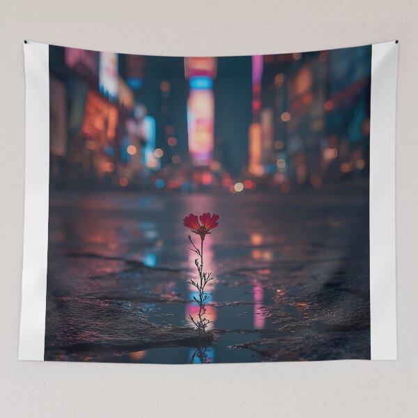 Item preview, Bloom Against the Neon Silence designed and sold by oanaunciuleanu.