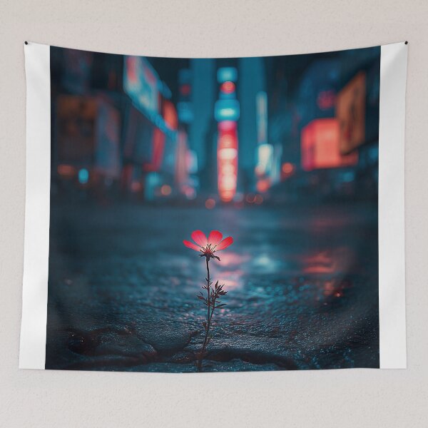 Item preview, Bloom Against the Neon Silence designed and sold by oanaunciuleanu.